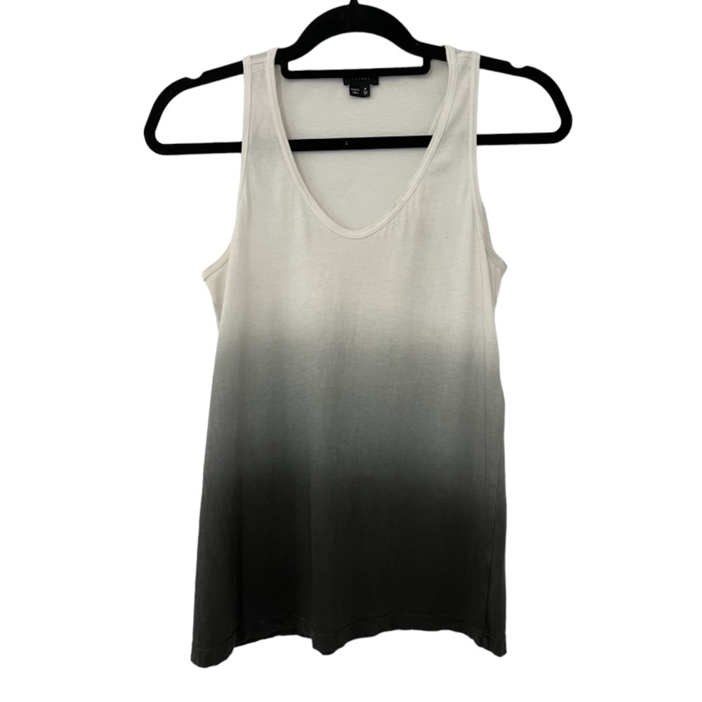 Theory Pima cotton sleeveless ombré top.